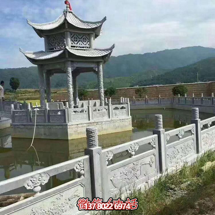古典仿古水池涼亭，享受休閑園林生活