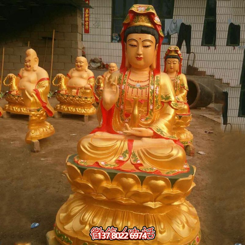 大型鑄銅觀(guān)音漆金雕塑 大型鑄銅觀(guān)音漆金雕塑
