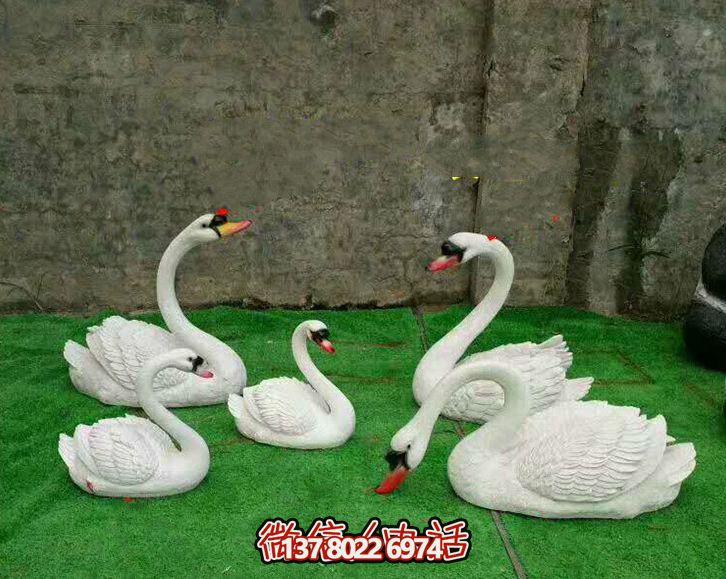 雕塑仿真天鵝，裝飾庭院、酒店、別墅等空間