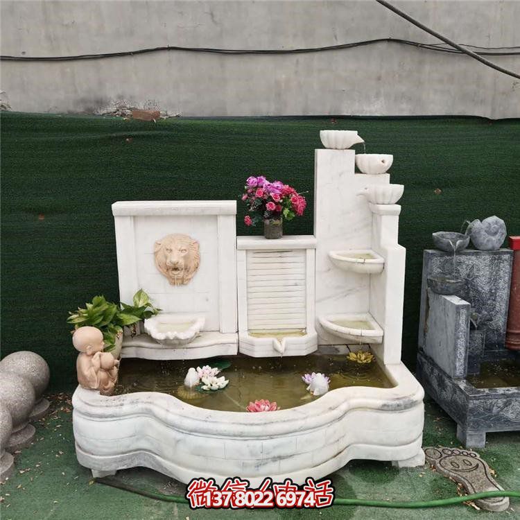 家居擺件，流水環(huán)繞庭院