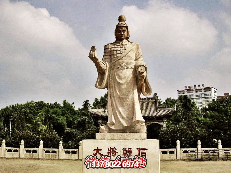 以漢白玉雕塑緬懷韓信，美化景區(qū)，展現(xiàn)創(chuàng)意兵