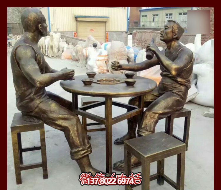 傳承文化，融入雕塑，銅雕人物給你一個(gè)古典的庭院別墅