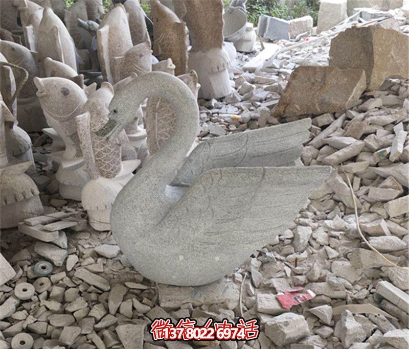 大理石創(chuàng)意天鵝雕塑，美麗大理景區(qū)的精品藝術(shù)品