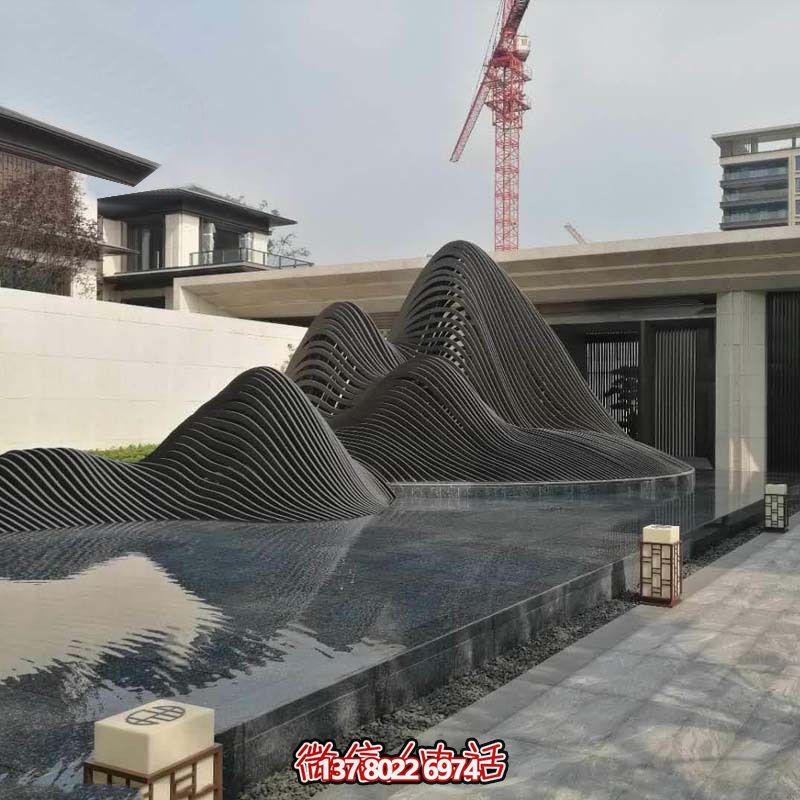 精致不銹鋼鐵藝假山，景觀抽象庭院裝飾別墅