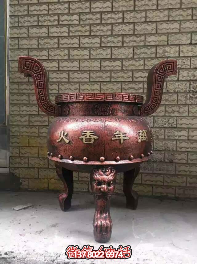 紅銅香爐，來(lái)自古老寺院的精美鑄造