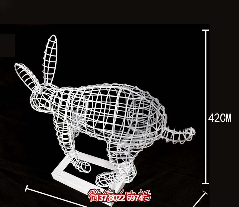 鏤空不銹鋼兔子雕塑，為您的室內(nèi)裝飾添彩
