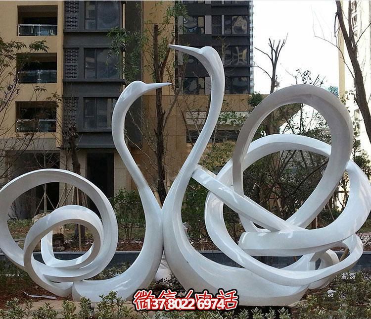 創(chuàng)意天鵝雕塑，為公園和小區(qū)帶來(lái)抽象的藝術(shù)氛圍