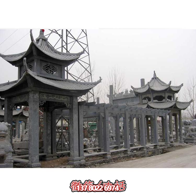 精美石雕，時(shí)尚的大理石長(zhǎng)廊營(yíng)造絕美的戶外公園雕塑