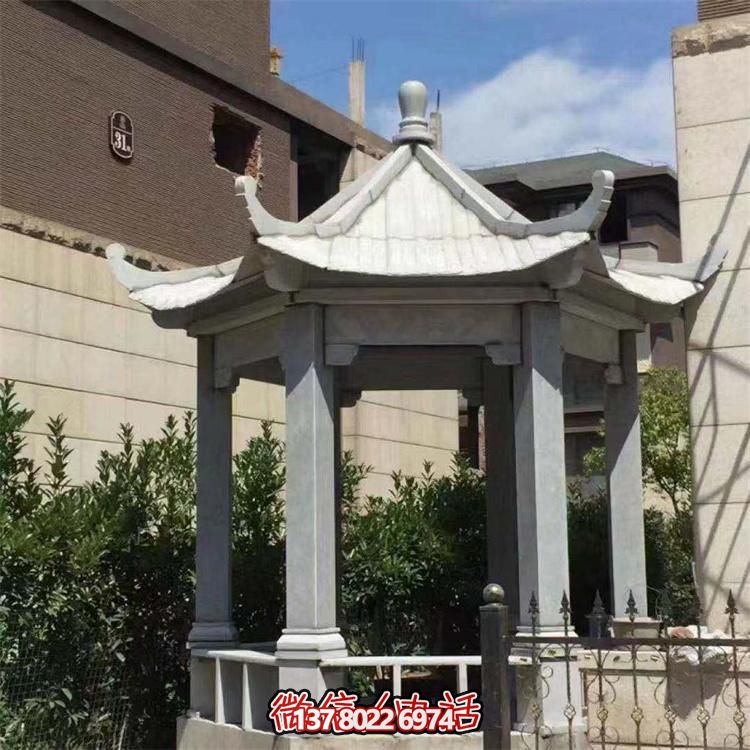 精美大理石涼亭，營造完美宅院景象