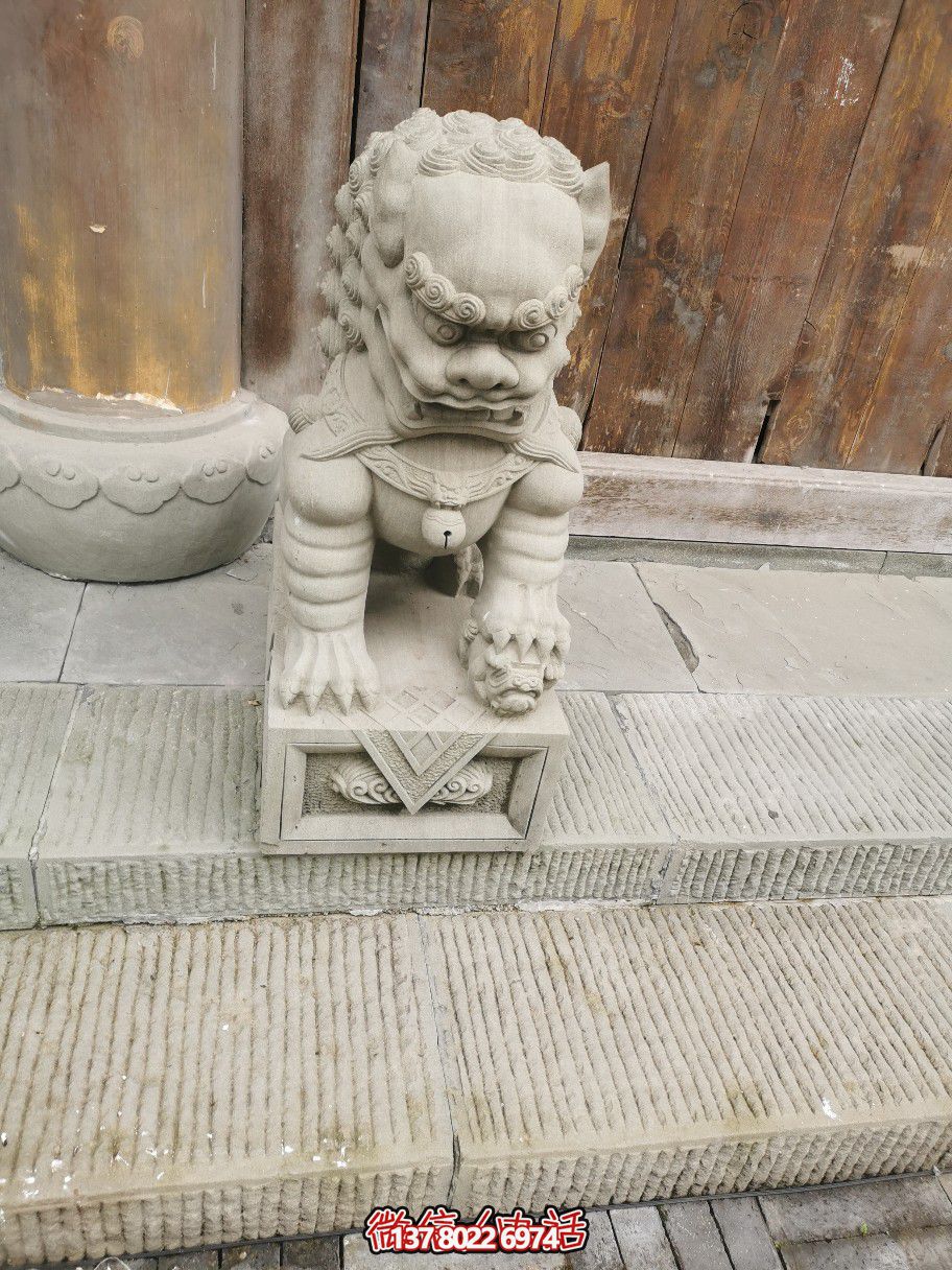 大理石石雕獅子雕塑，完美裝點(diǎn)庭院門(mén)口