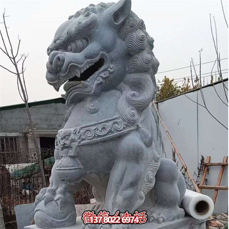 豪華庭院大型獅子雕塑，招財(cái)進(jìn)寶，鎮(zhèn)宅門口裝飾