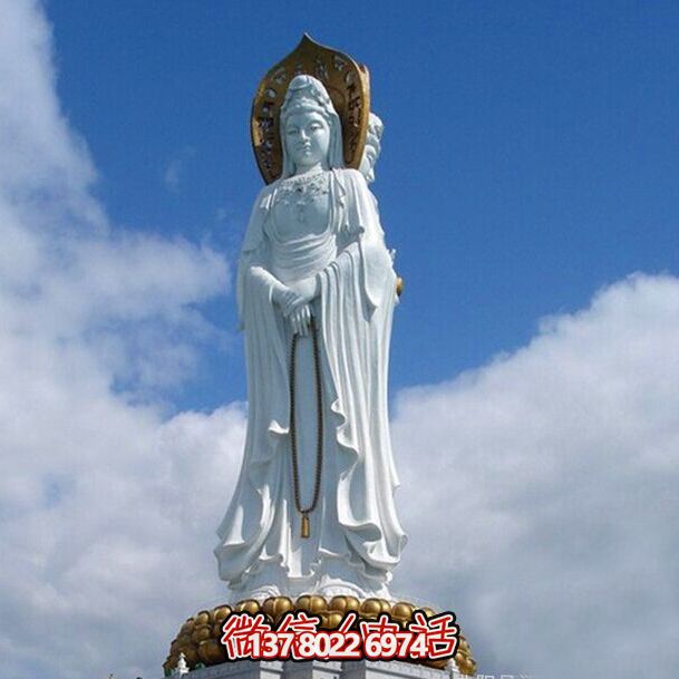 古老石雕觀音菩薩雕塑，景區(qū)大型面積景點(diǎn)