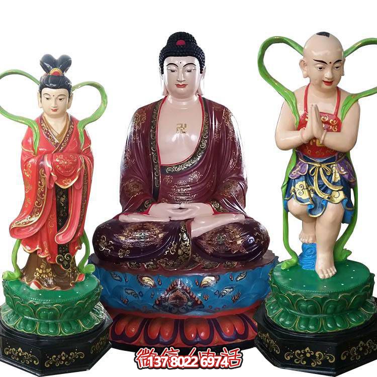 融合玻璃鋼、玻璃、彩繪技術(shù)的戶外景觀如來(lái)雕塑