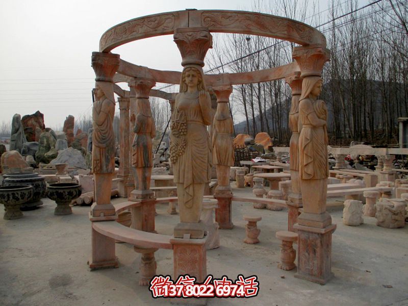 歐式?jīng)鐾ぃ瑘A形露天人物石柱擺放城市廣場裝飾 歐式?jīng)鐾?,圓形露天人物石柱擺放城市廣場裝飾
