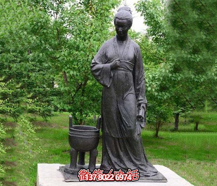 宋代婉約風(fēng)青銅鍛造銅雕，李清照詩(shī)意縈繞