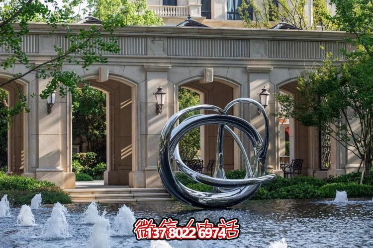 創(chuàng)意不銹鋼抽象藝術(shù)景觀雕塑擺件，點綴小區(qū)水池