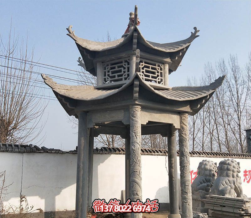 古樸雅致的仿古涼亭，讓你走進(jìn)歷史悠久的古寺廟