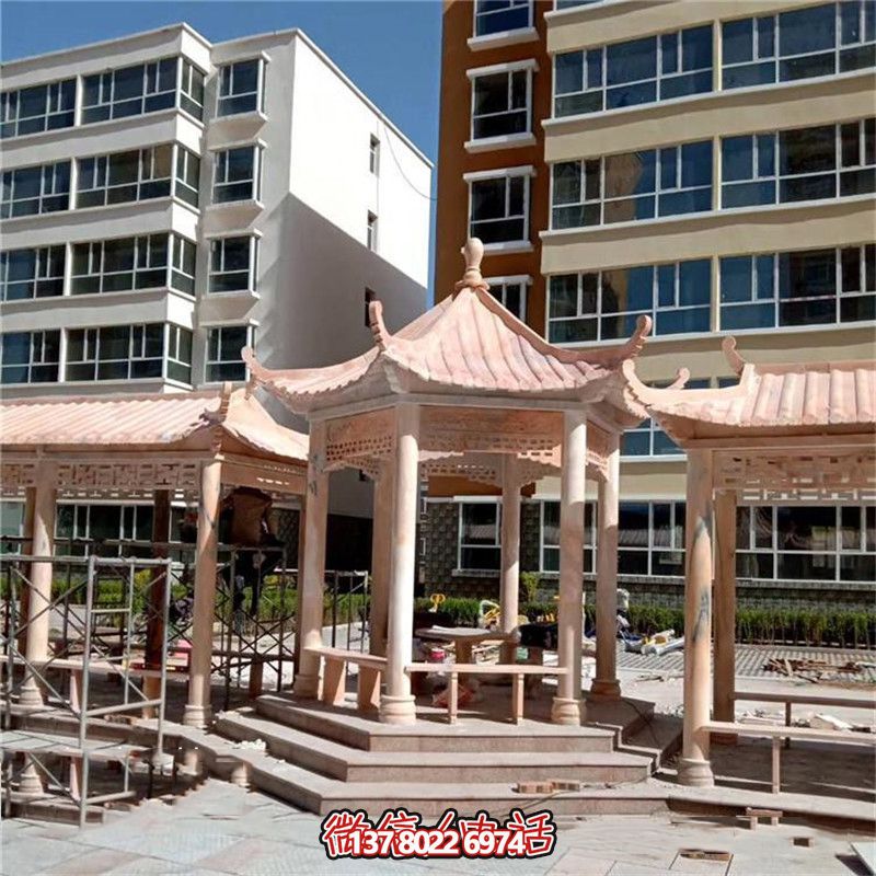 精美雕刻大理石涼亭，為小區(qū)、公園、休閑區(qū)帶來獨特視覺享受
