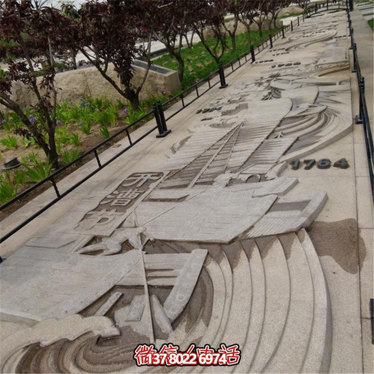 大理石浮雕壁畫，點綴景區(qū)廣場裝飾