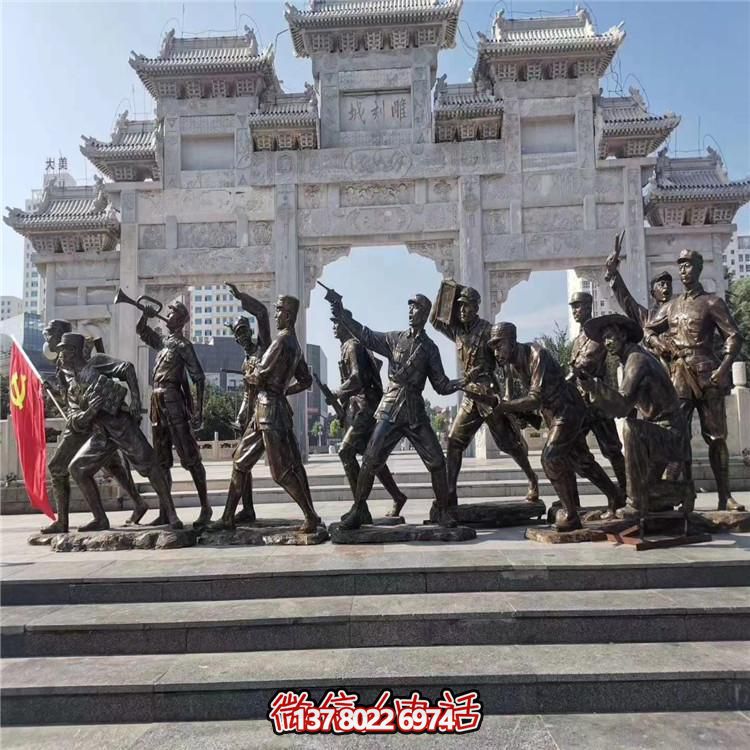 紅軍戰(zhàn)士仿銅雕塑——緬懷革命先輩，傳承紅色文化