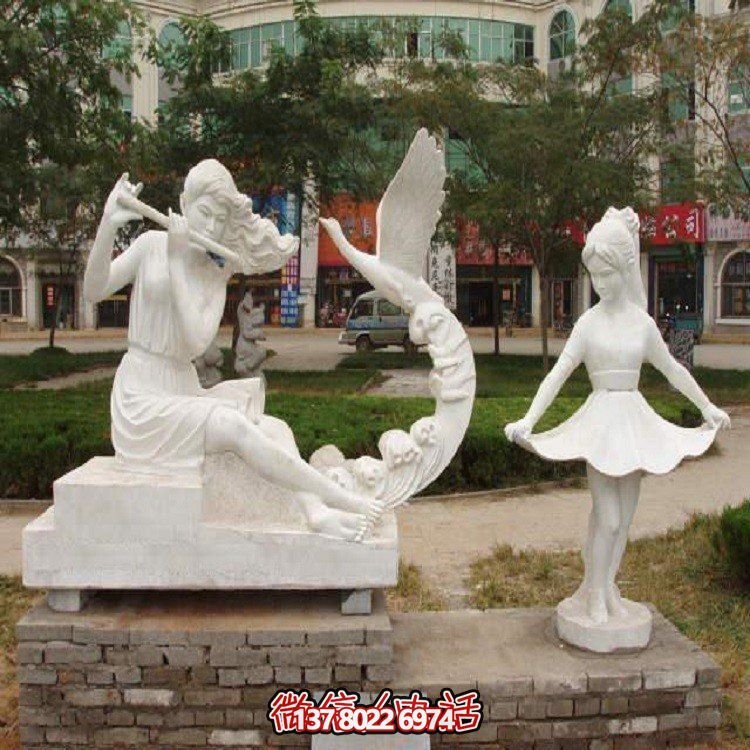 大型石雕人物雕塑，為園林景觀增添靈動之美