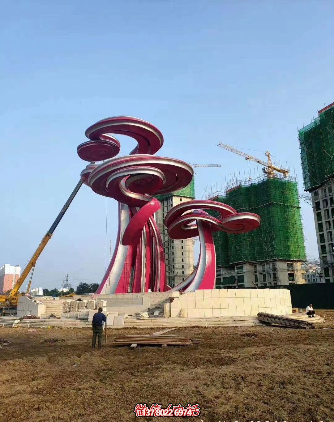 玻璃鋼祥云彩繪雕塑，個性創(chuàng)意景區(qū)裝飾