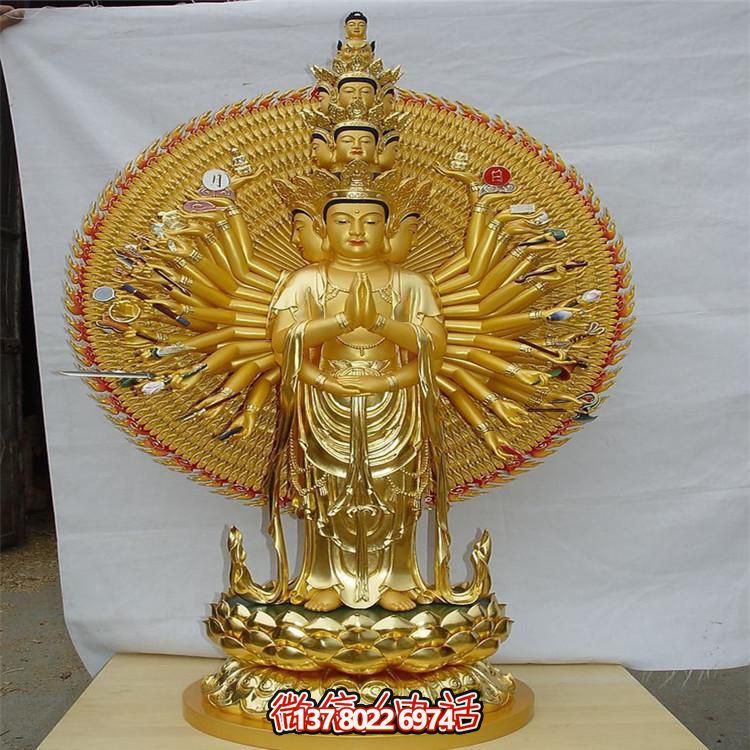 純金打造千手觀音雕塑，傳承宗教文化