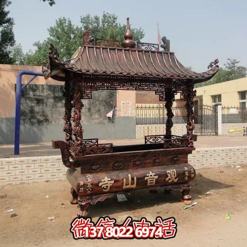 傳統(tǒng)中式香爐宗教雕塑，祈福上香