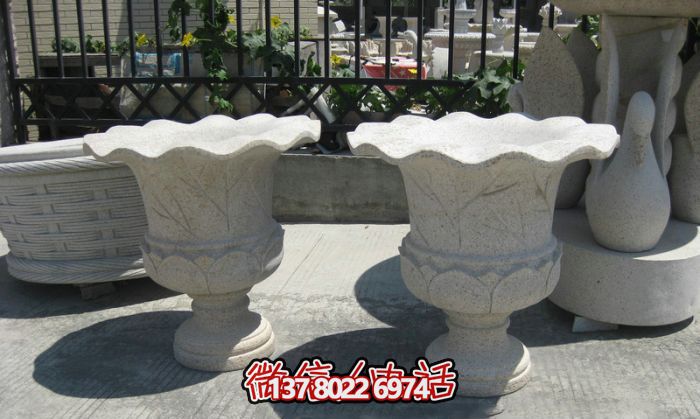 歐式大理石花盆石雕雕塑，締造公園景區(qū)精美景觀