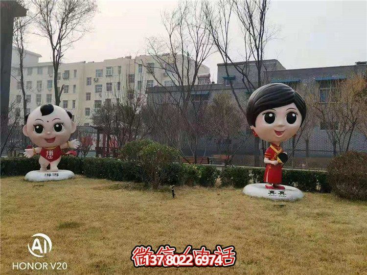 藝術(shù)玻璃鋼雕塑，點(diǎn)綴美麗園林景觀