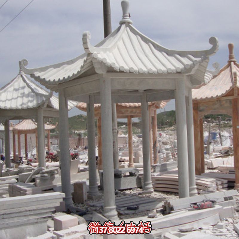 休閑小型大理石涼亭，為別墅園林增添溫馨氣息