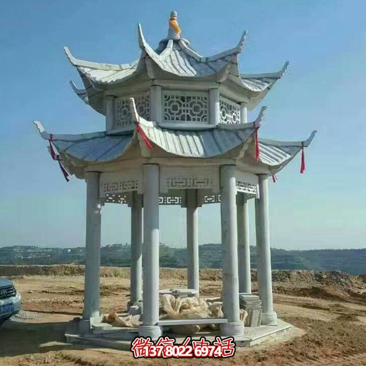 中式雙層涼亭，傳承傳統(tǒng)文化美學(xué)