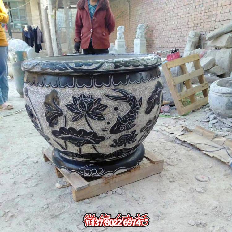 天然石頭缸，仿古雕刻，裝點(diǎn)家園