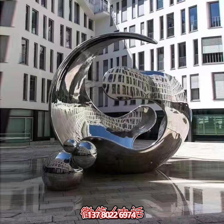 高品質(zhì)不銹鋼大型雕塑，精美戶外園林景觀
