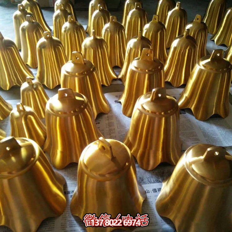純銅雕塑銅鐘，點(diǎn)綴寺廟景觀