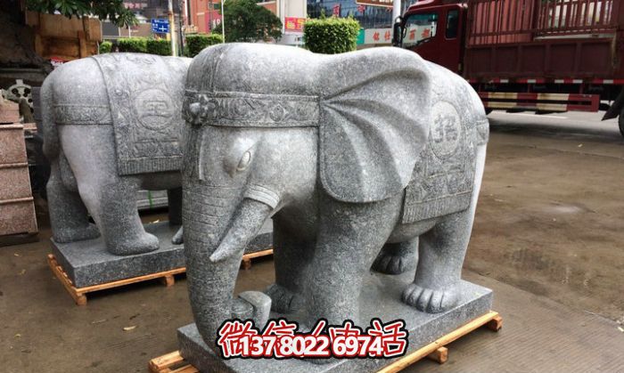 精美大理石雕塑藝術(shù)品，驚艷展現(xiàn)大象的宏偉氣勢