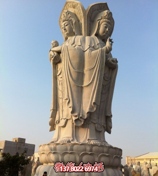 大型觀音大理石雕塑，精美的園林景觀裝飾