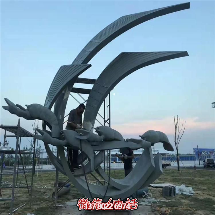 不銹鋼創(chuàng)意景觀雕塑，點亮綠色戶外廣場園林