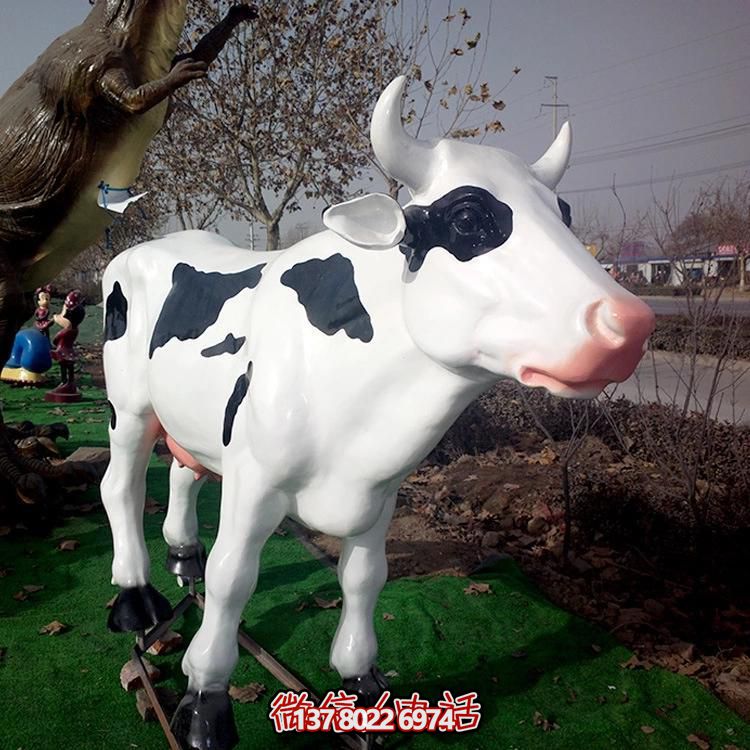 玻璃鋼制仿真奶牛擺件，裝點(diǎn)你的戶外農(nóng)場