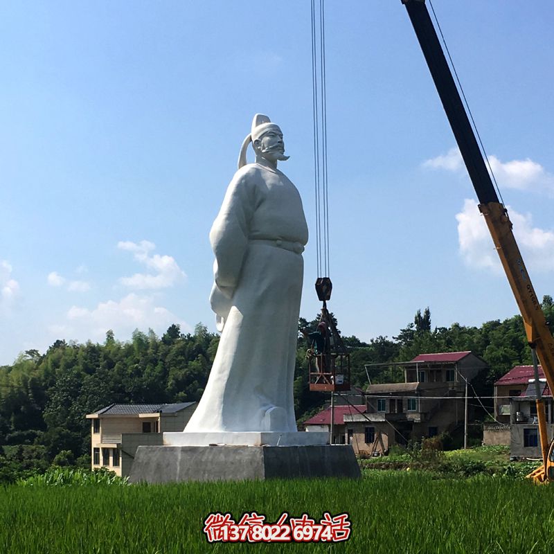 李白漢白玉雕塑，賞詩(shī)仙魅力，游覽大型景區(qū)公園