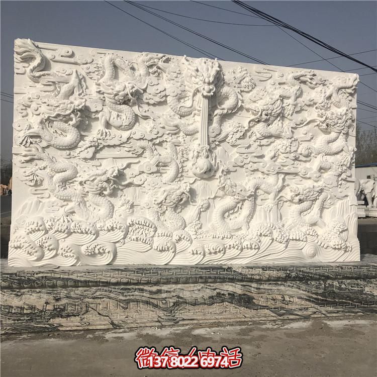 精湛雕刻的室內(nèi)大理石雕塑，為您的庭院增添浮雕照壁