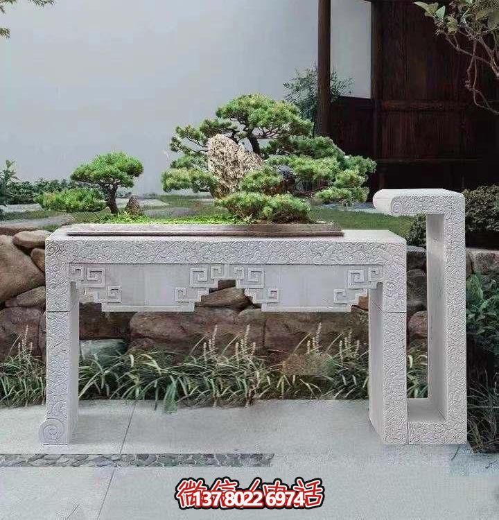 大理石浮雕雕塑花架景觀盆景，精致的別墅室內(nèi)景觀裝飾