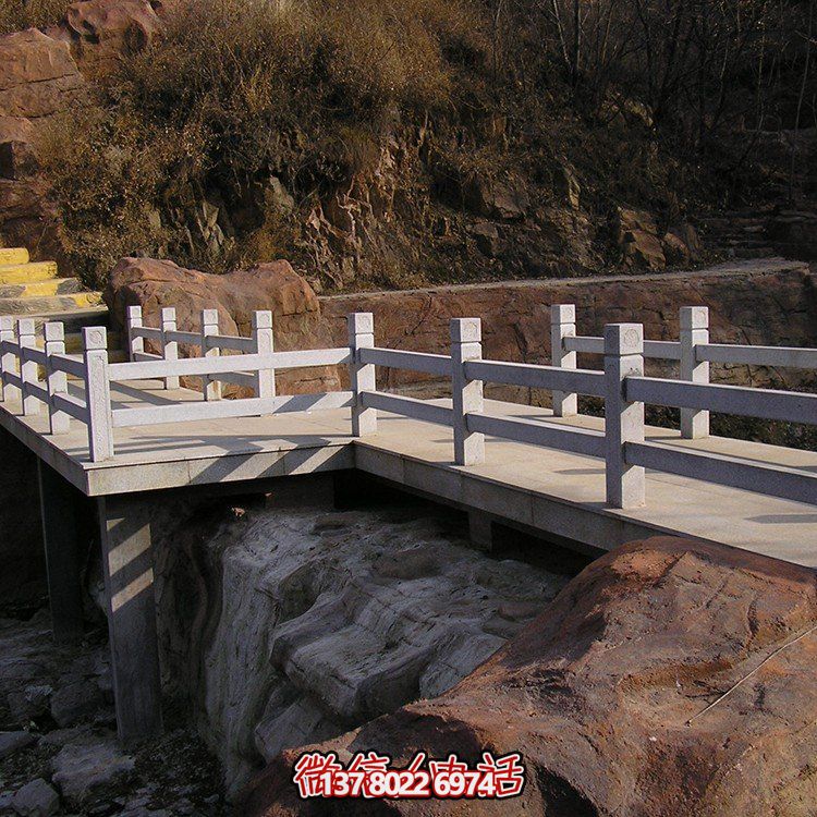 精致石磚制作的路橋、石欄桿及石欄