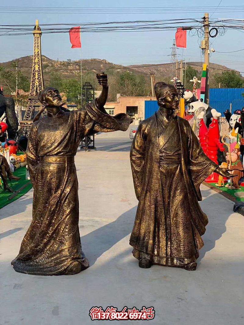 玻璃鋼歷史名人古代著名詩(shī)人李白杜甫雕像 玻璃鋼歷史名人古代著名詩(shī)人李白杜甫雕像