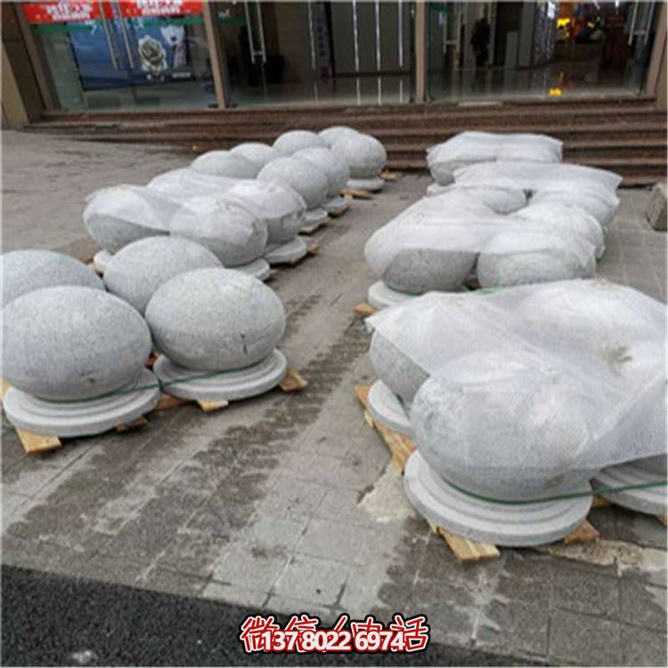 花崗巖芝麻白廣場道路交通擋車擋路阻車圓球、景觀石